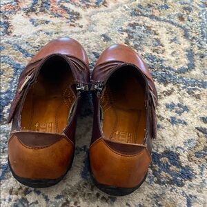Brown and Burgundy Leather Shoes